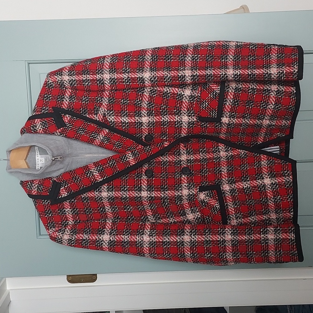 NWOT Veronica Beard Harriet Cutaway Blazer Size 12 with Turtleneck Dickey